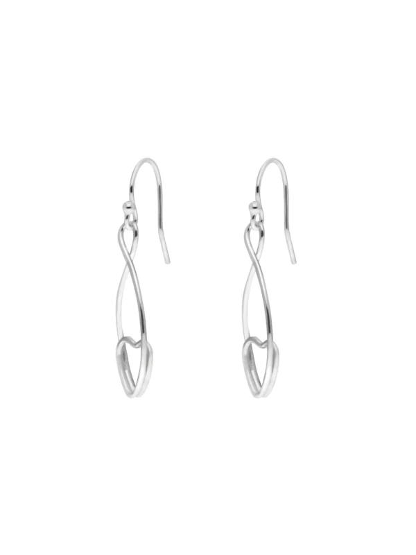 William May Sterling Silver Infinity Heart Drop Earrings