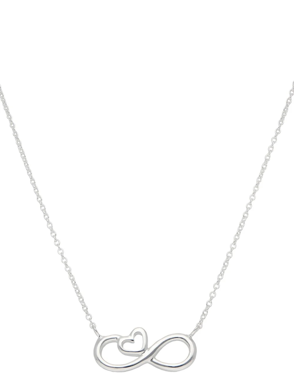 William May Sterling Silver Infinity Heart Pendant & 15-17" Necklace