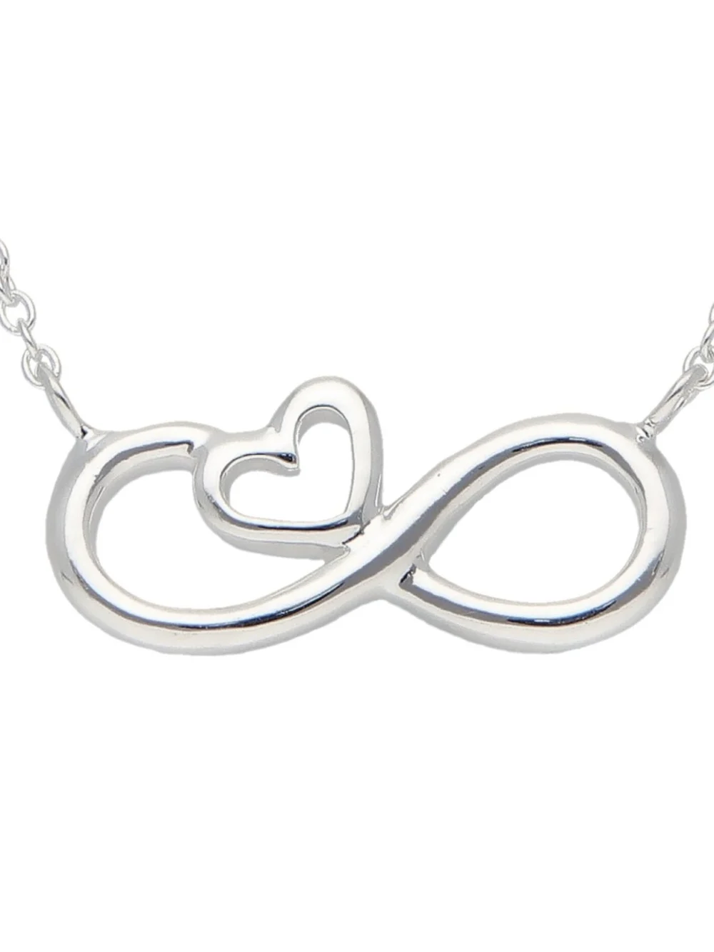 William May Sterling Silver Infinity Heart Pendant & 15-17" Necklace, view 2