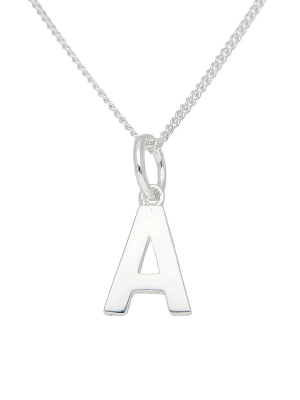 William May Sterling Silver Initial a Pendant & 18" Chain Necklace, view 2