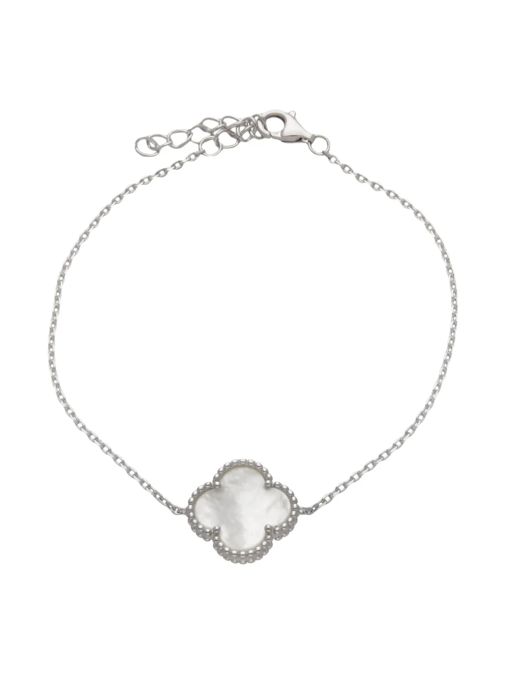 William May Sterling Silver Mother of Pearl Clover Petal Bracelet