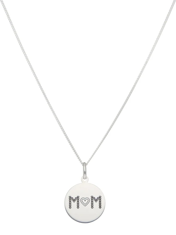 William May Sterling Silver Mothers Love Mum Pendant & 18" Necklace