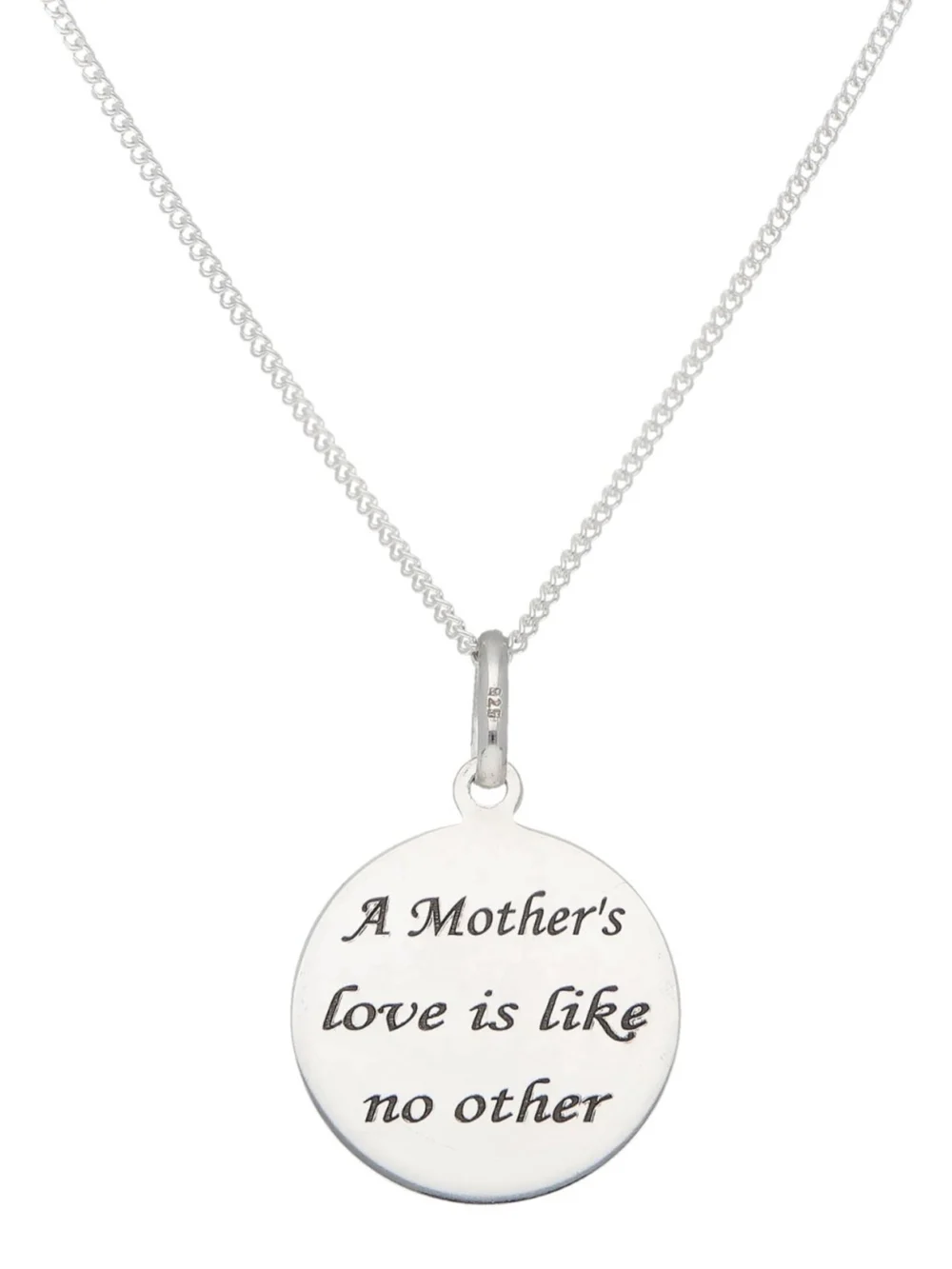 William May Sterling Silver Mothers Love Mum Pendant & 18" Necklace, view 3