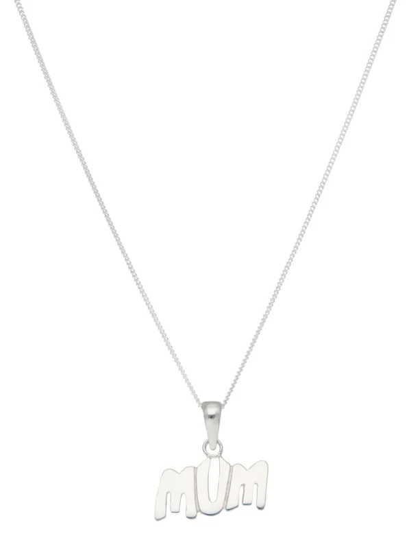 William May Sterling Silver Mum Pendant & 18" Chain Necklace