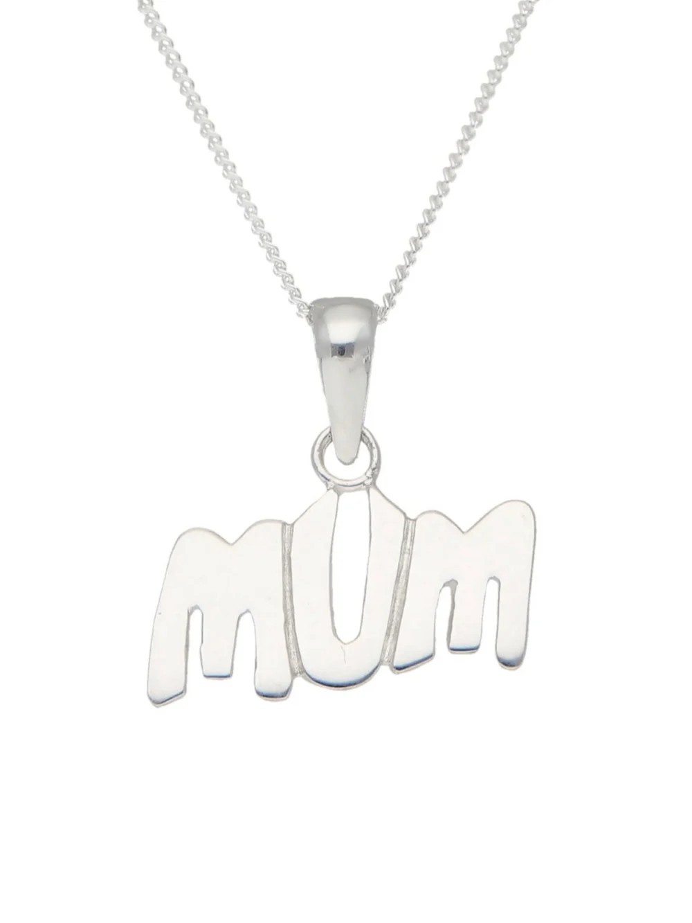 William May Sterling Silver Mum Pendant & 18" Chain Necklace, view 2