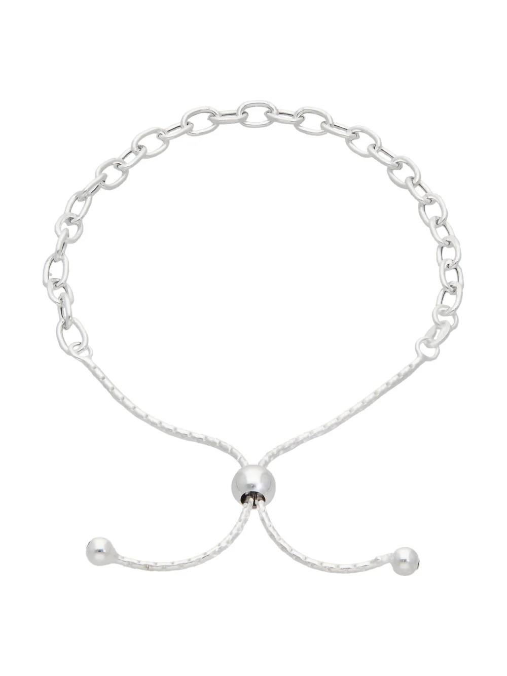 William May Sterling Silver Oval Link Toggle Slider Bracelet