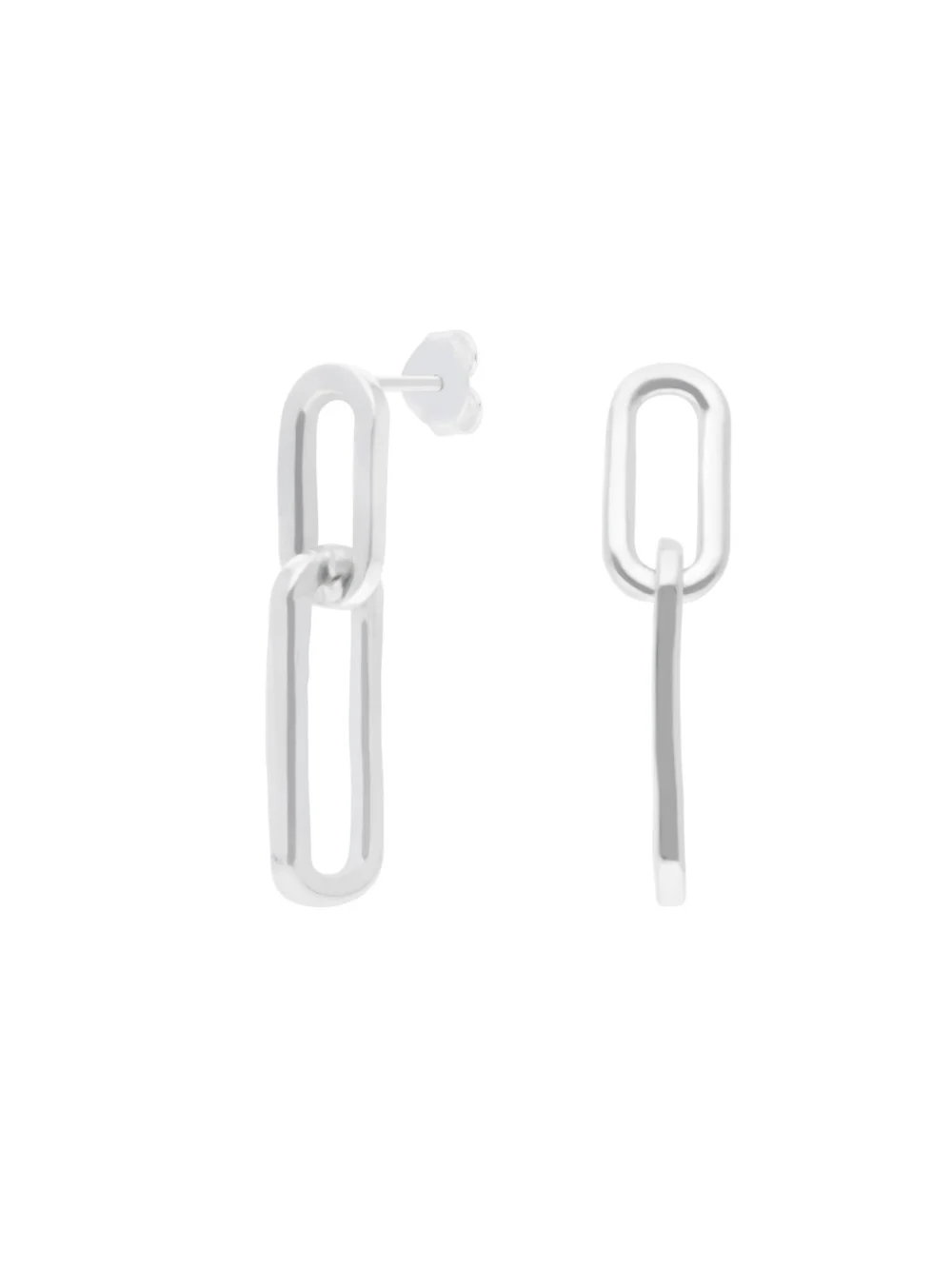 William May Sterling Silver Paper Link Drop Earrings