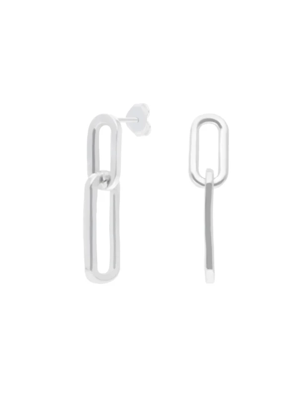 William May Sterling Silver Paper Link Drop Earrings