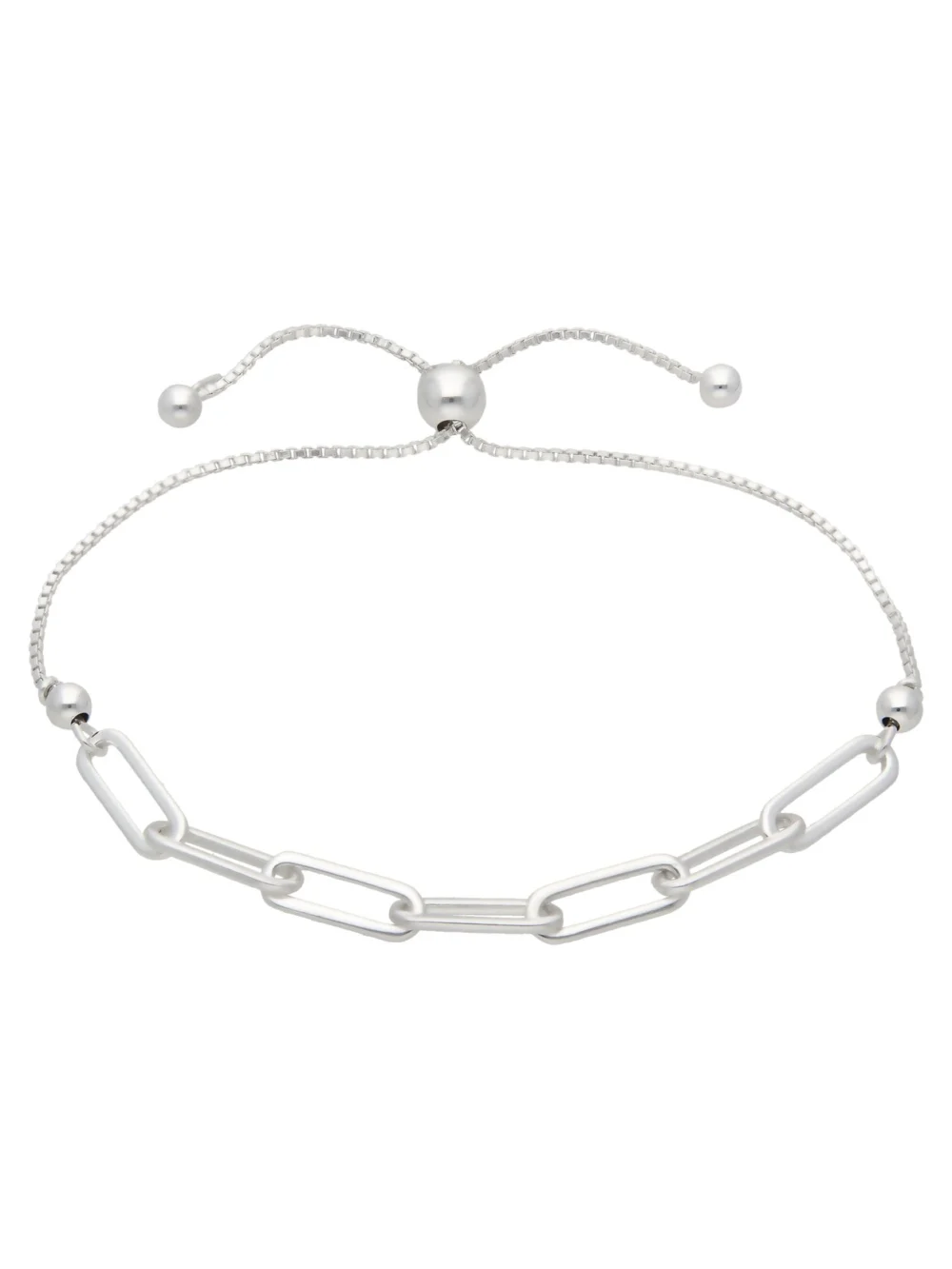 William May Sterling Silver Paperclip Link Toggle Bracelet