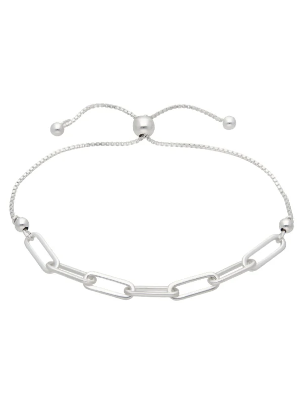 William May Sterling Silver Paperclip Link Toggle Bracelet
