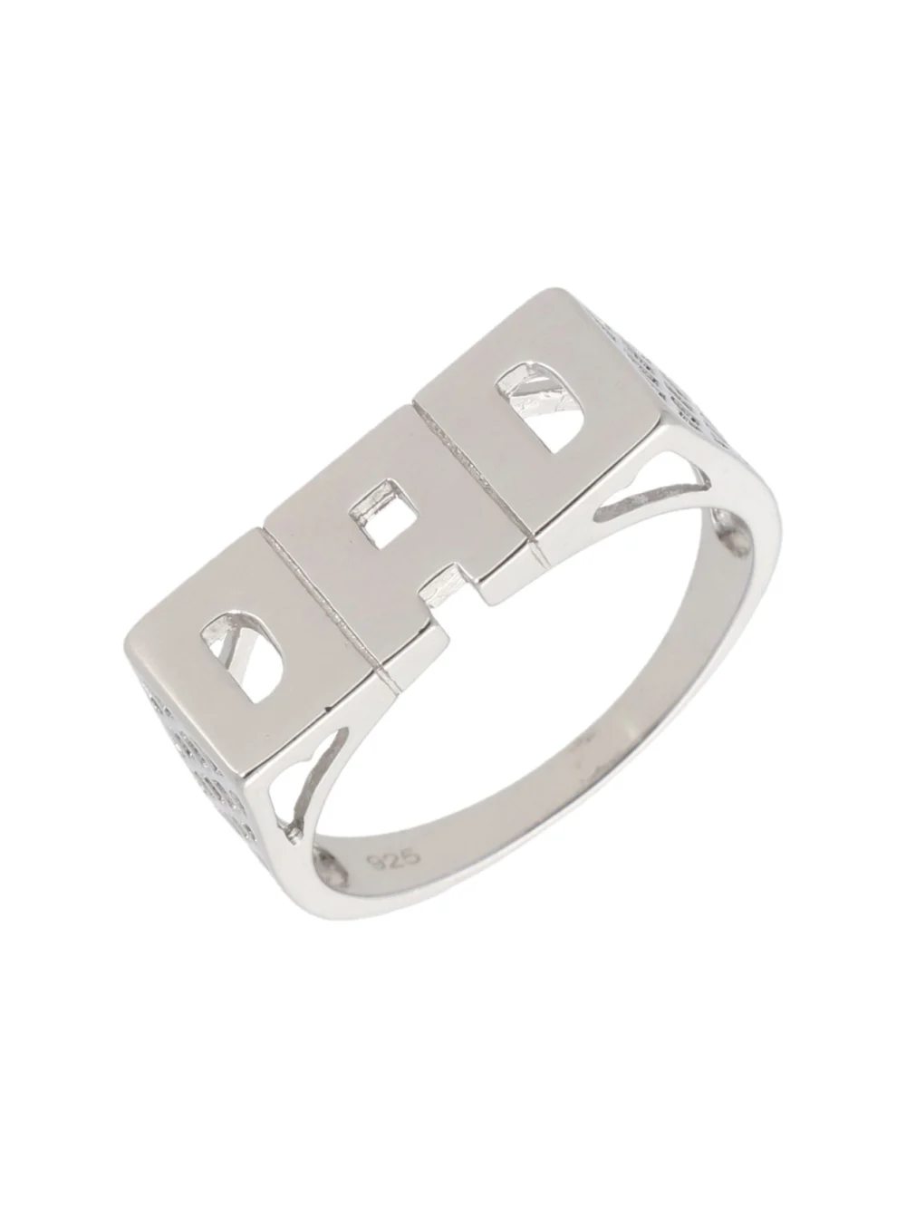William May Sterling Silver Polished Dad Ring