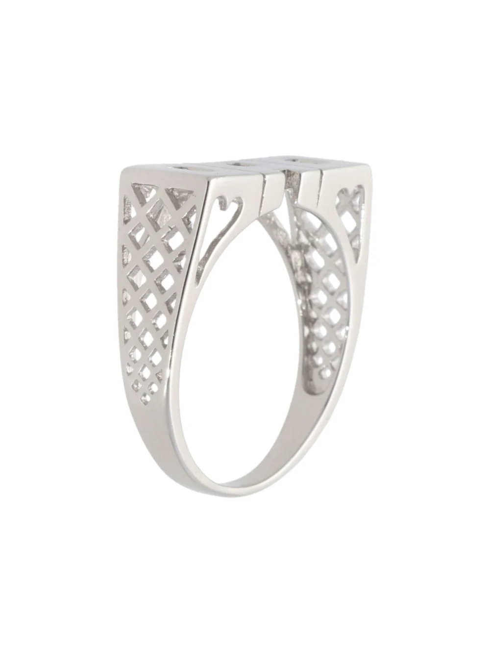 William May Sterling Silver Polished Dad Ring, view 2