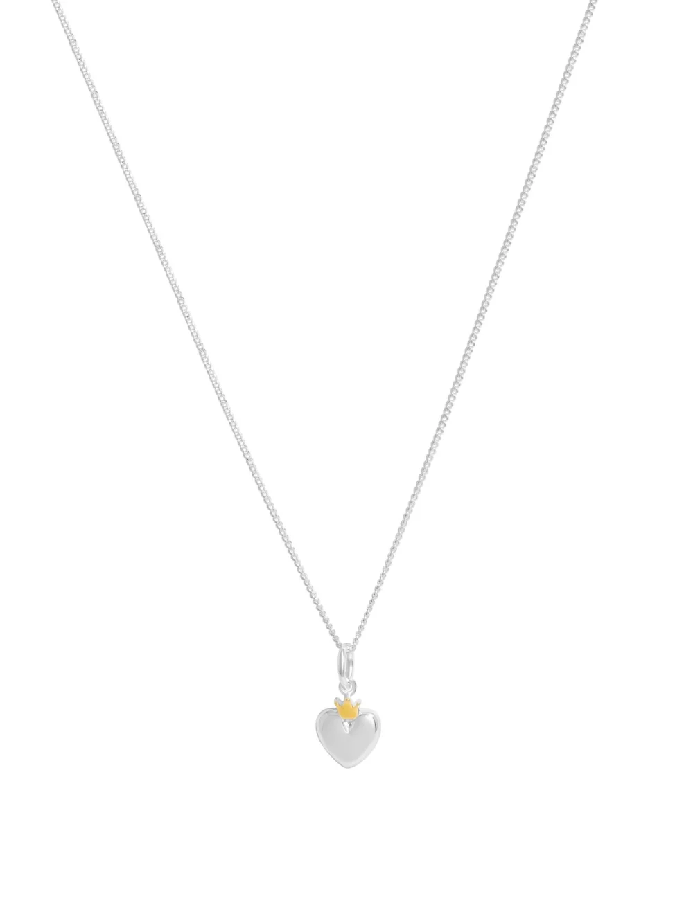 William May Sterling Silver Princess Crown Pendant & 14" Necklace