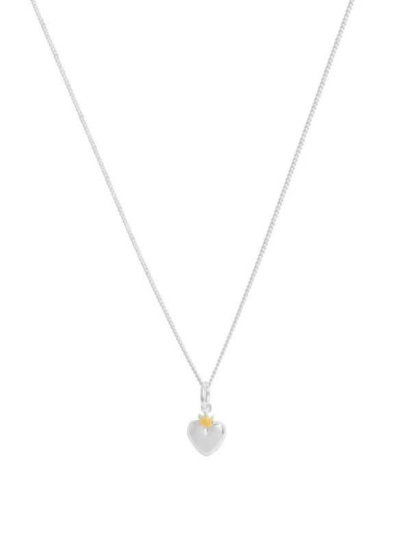 William May Sterling Silver Princess Crown Pendant & 14" Necklace