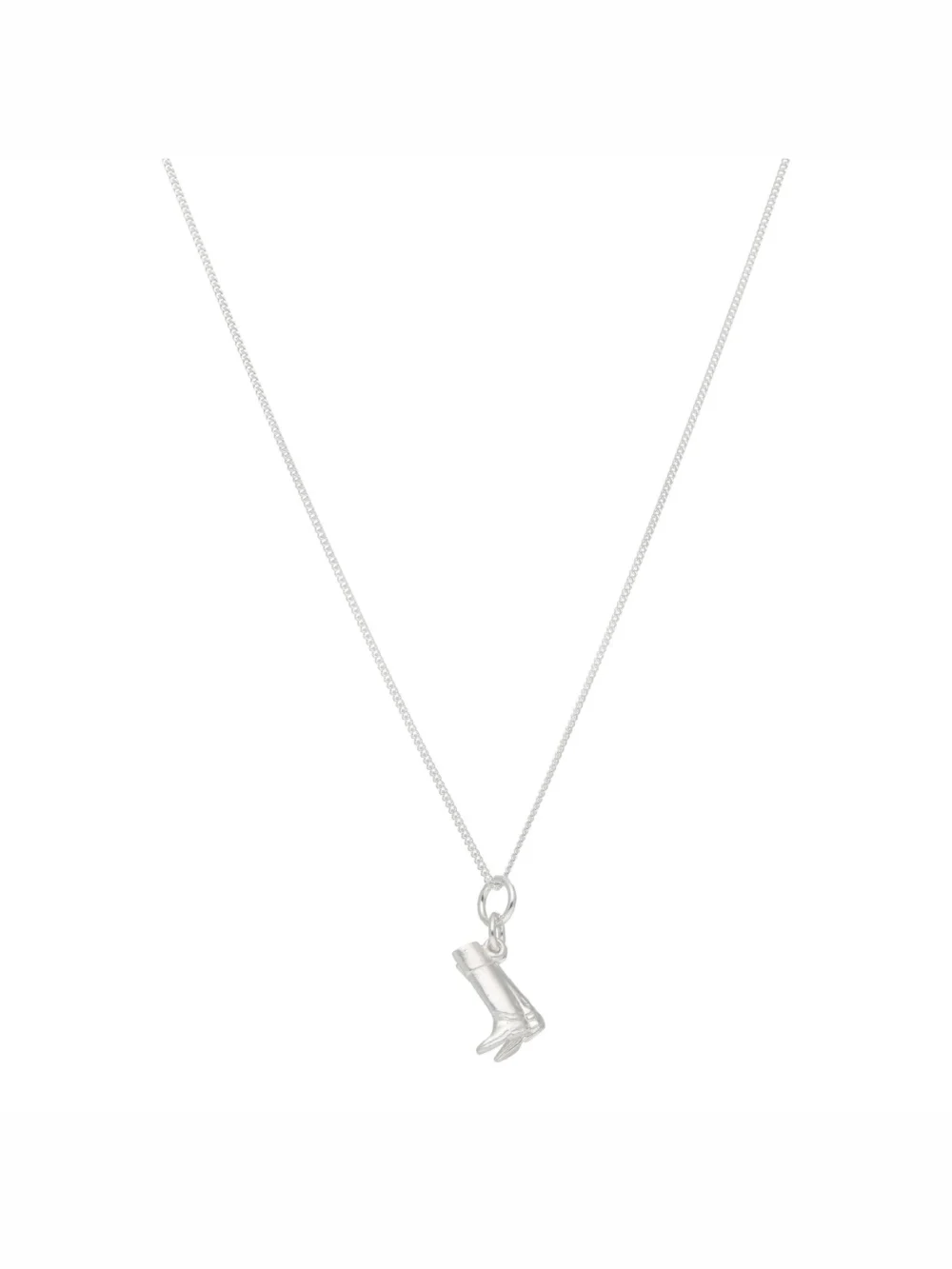 William May Sterling Silver Riding Boots Pendant & 18" Necklace