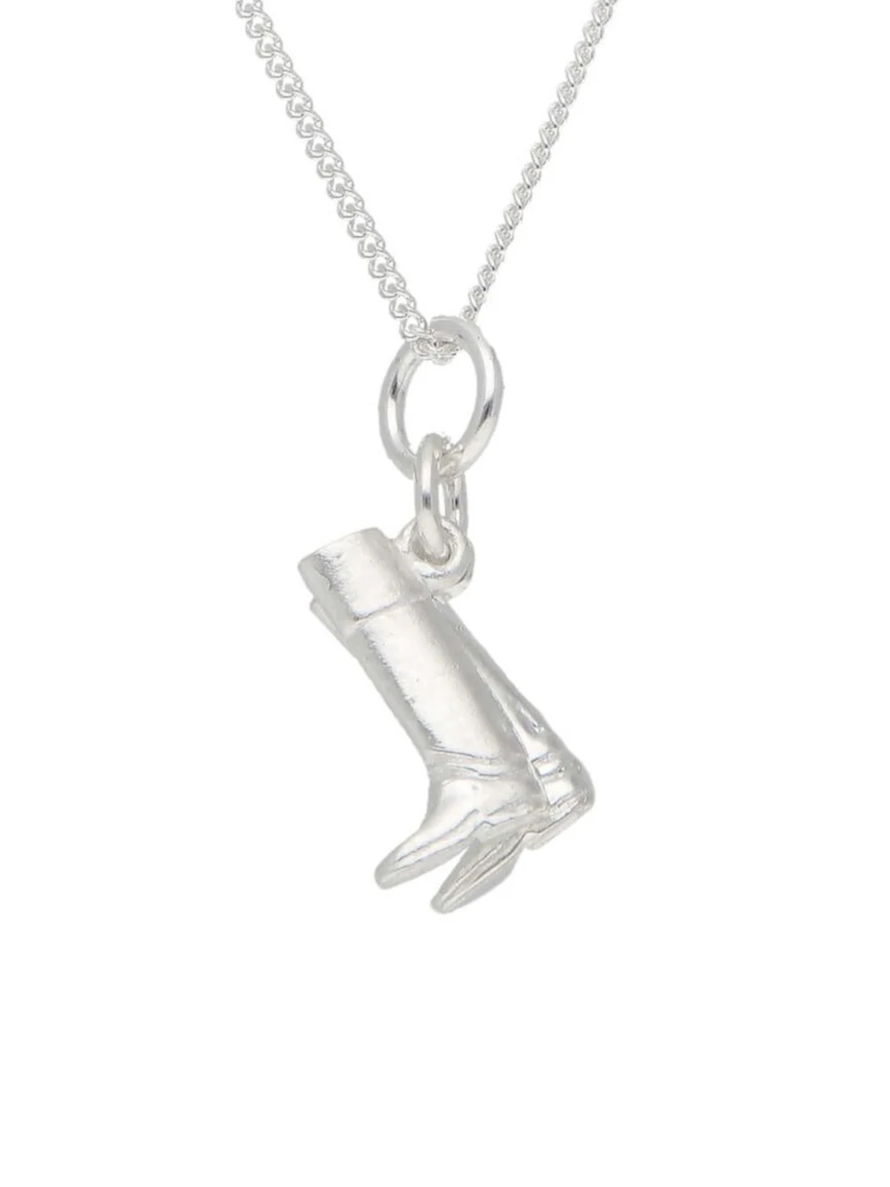 William May Sterling Silver Riding Boots Pendant & 18" Necklace, view 2