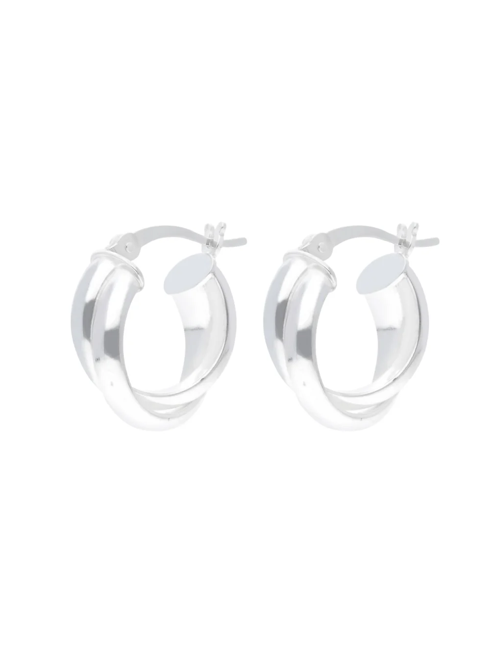 William May Sterling Silver Russian Style Small Hoop Earrings