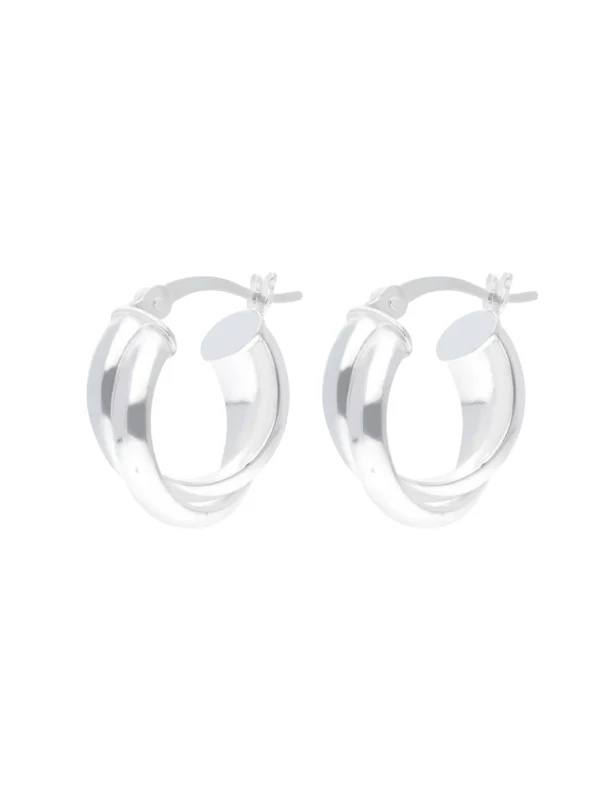 William May Sterling Silver Russian Style Small Hoop Earrings