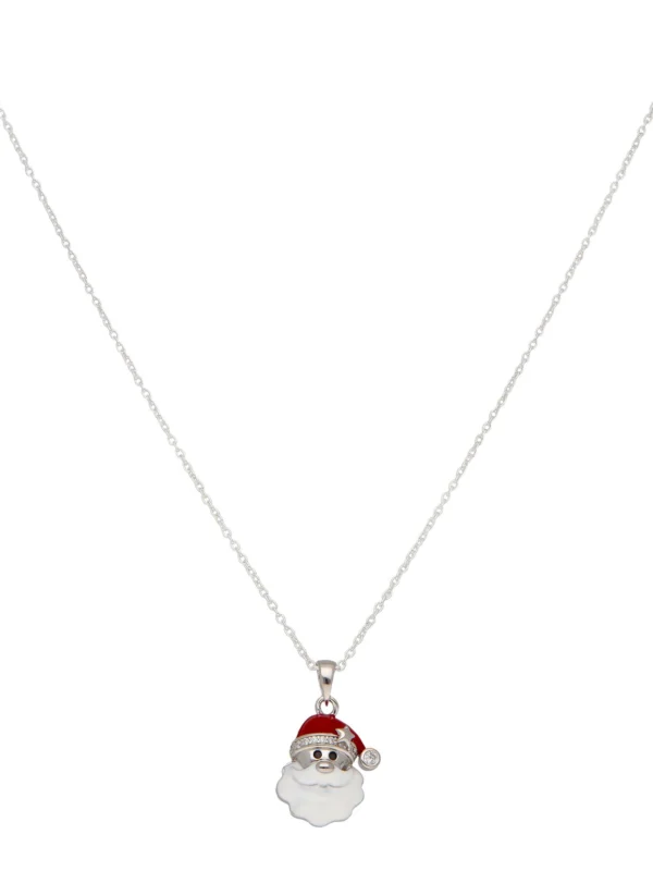 William May Sterling Silver Santa Pendant & Chain Necklace