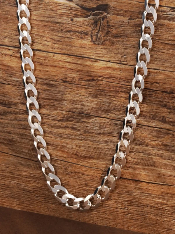 William May Sterling Silver Solid 22" Curb Link Chain Necklace 1.8Oz