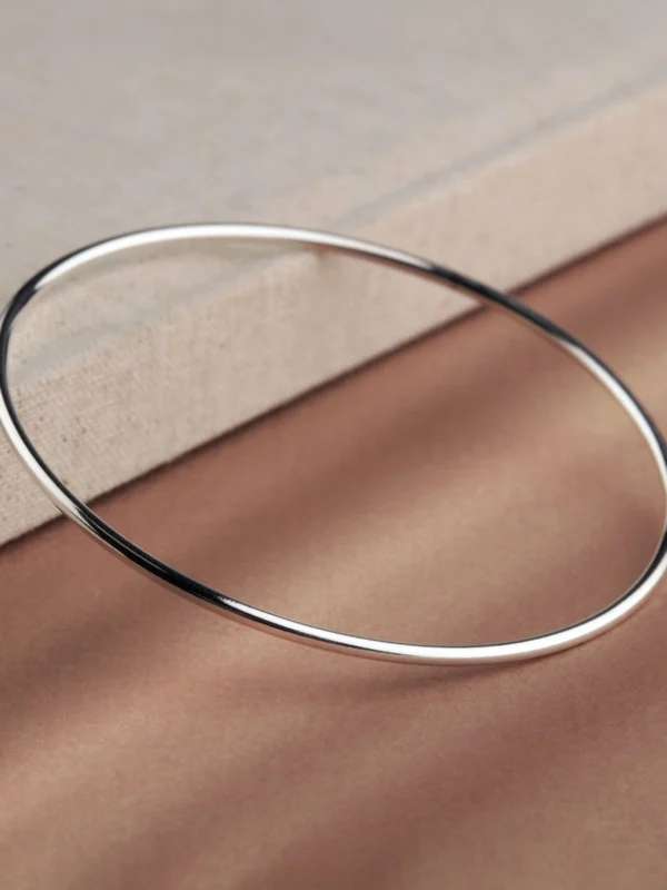 William May Sterling Silver Solid Polished Push-On Bangle
