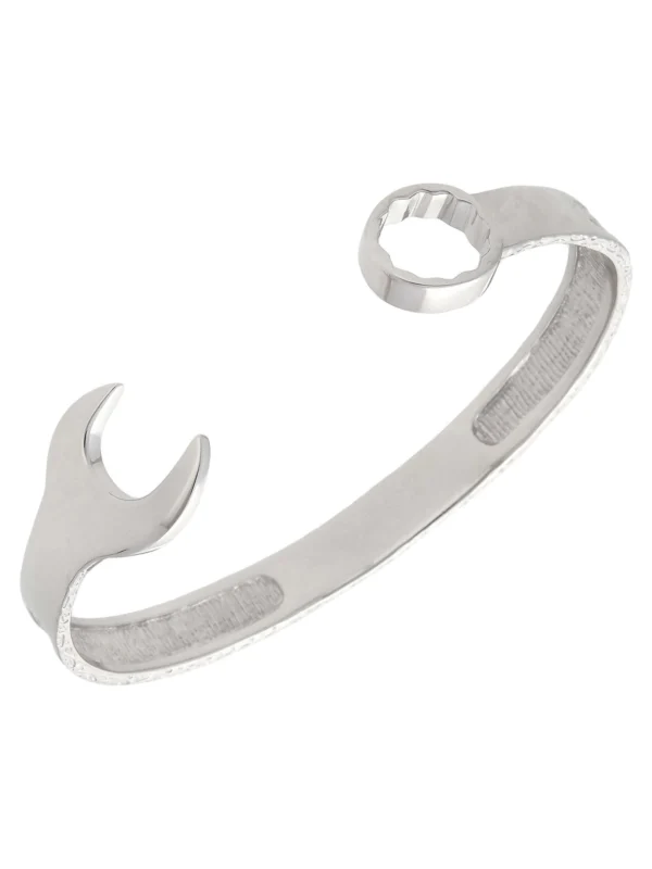 William May Sterling Silver Solid Spanner Bangle