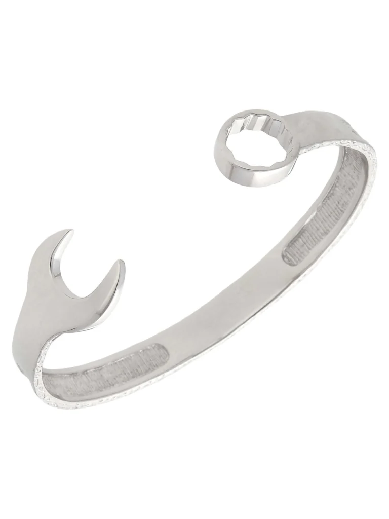 William May Sterling Silver Solid Spanner Bangle