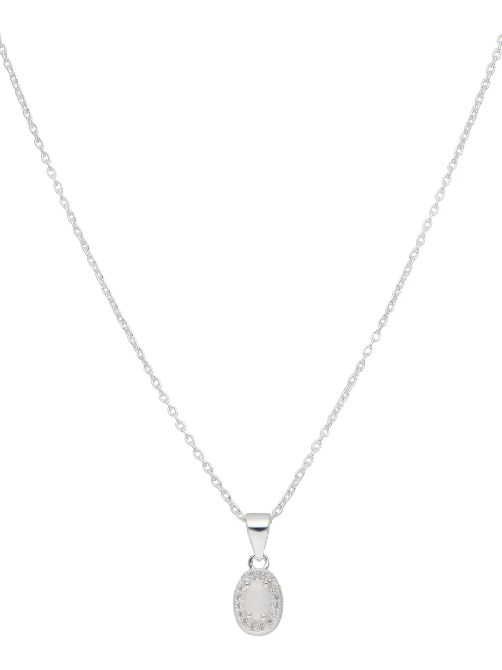 William May Sterling Silver Synthetic Opal Cluster Pendant Necklace