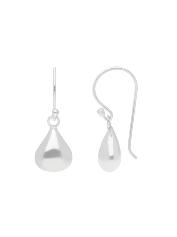 William May Sterling Silver Teardrop Small Hook Through Drop Earrings