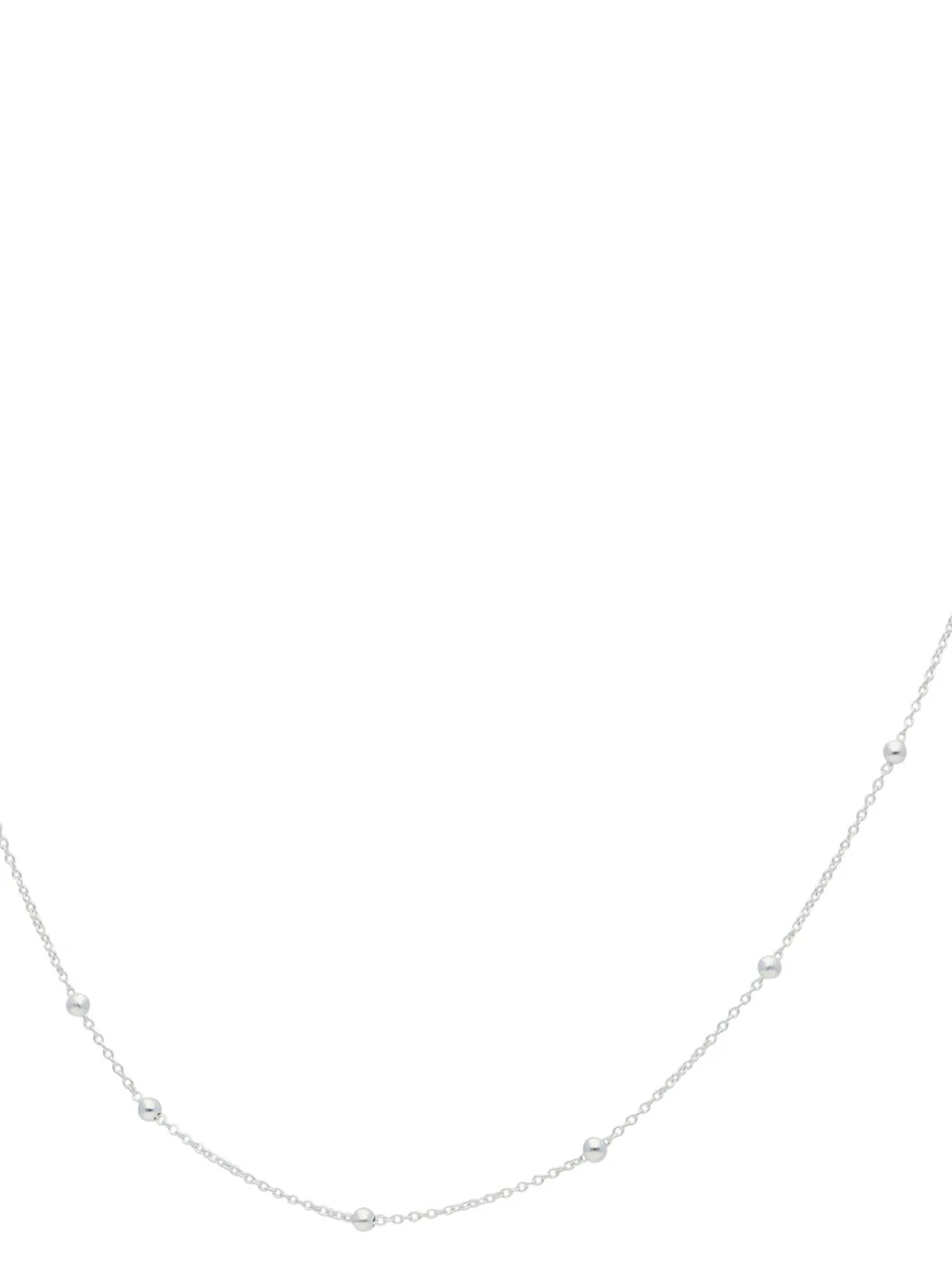 William May Sterling Silver Trace & Bead Satellite Necklace