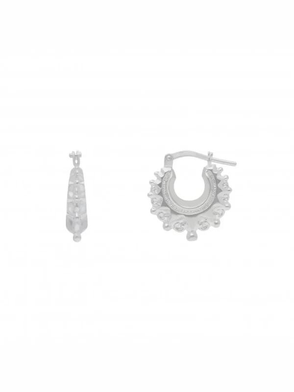 William May Sterling Silver Traditional Creole Hoop Earrings