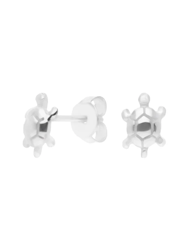 William May Sterling Silver Turtle Stud Earrings