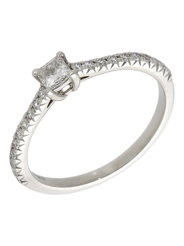 William May Tiffany & Co Platinum Diamond Solitaire Ring