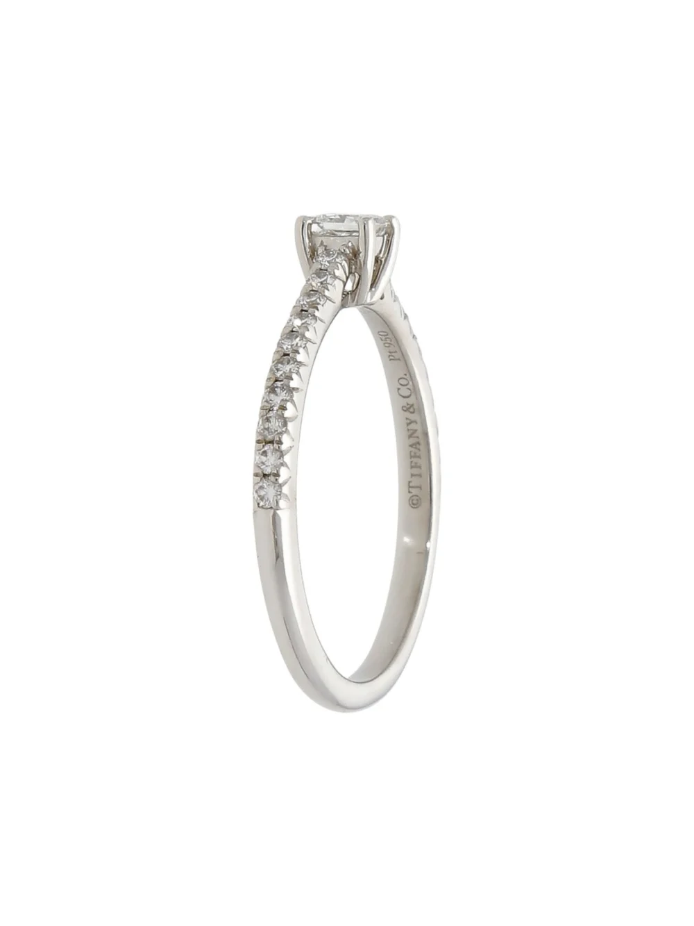 William May Tiffany & Co Platinum Diamond Solitaire Ring, view 2