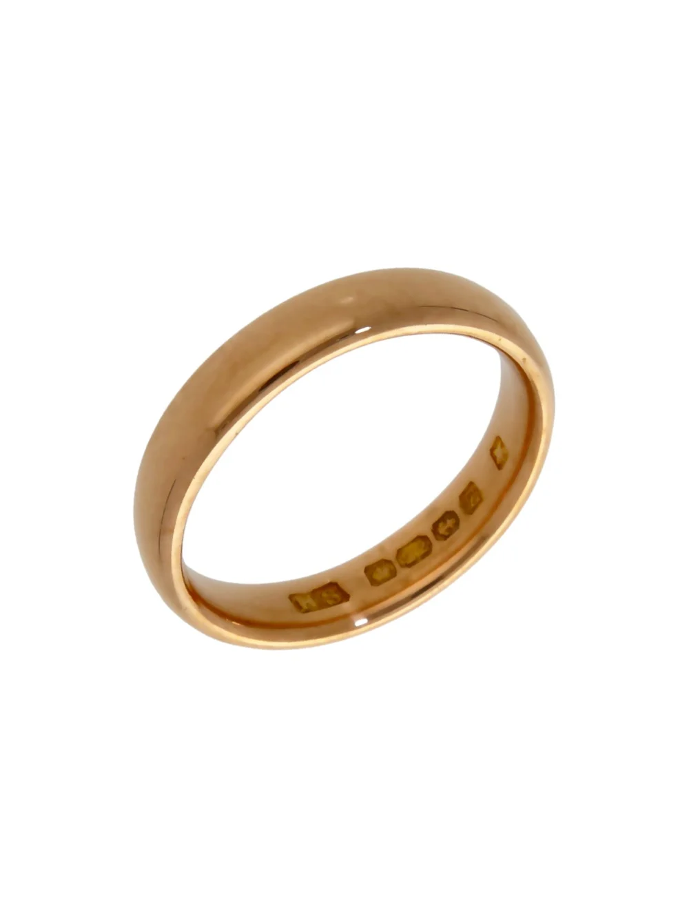 William May Vintage 1924 22ct Gold 4mm Wedding Ring, view 2