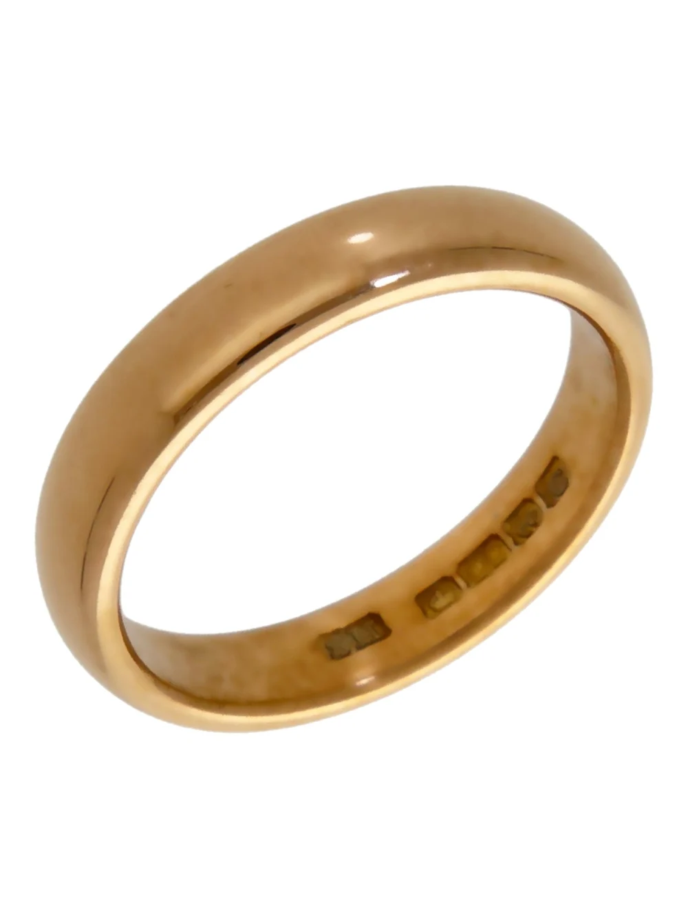 William May Vintage 1927 22ct Gold 4mm Wedding Ring, view 2