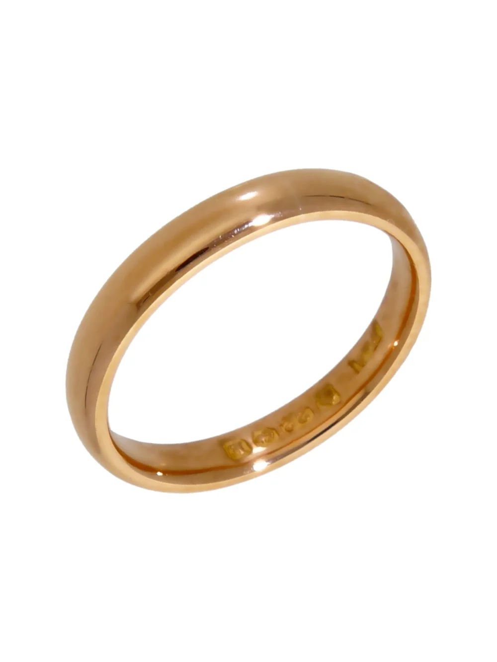 William May Vintage 1929 22ct Gold 3mm Wedding Ring, view 2