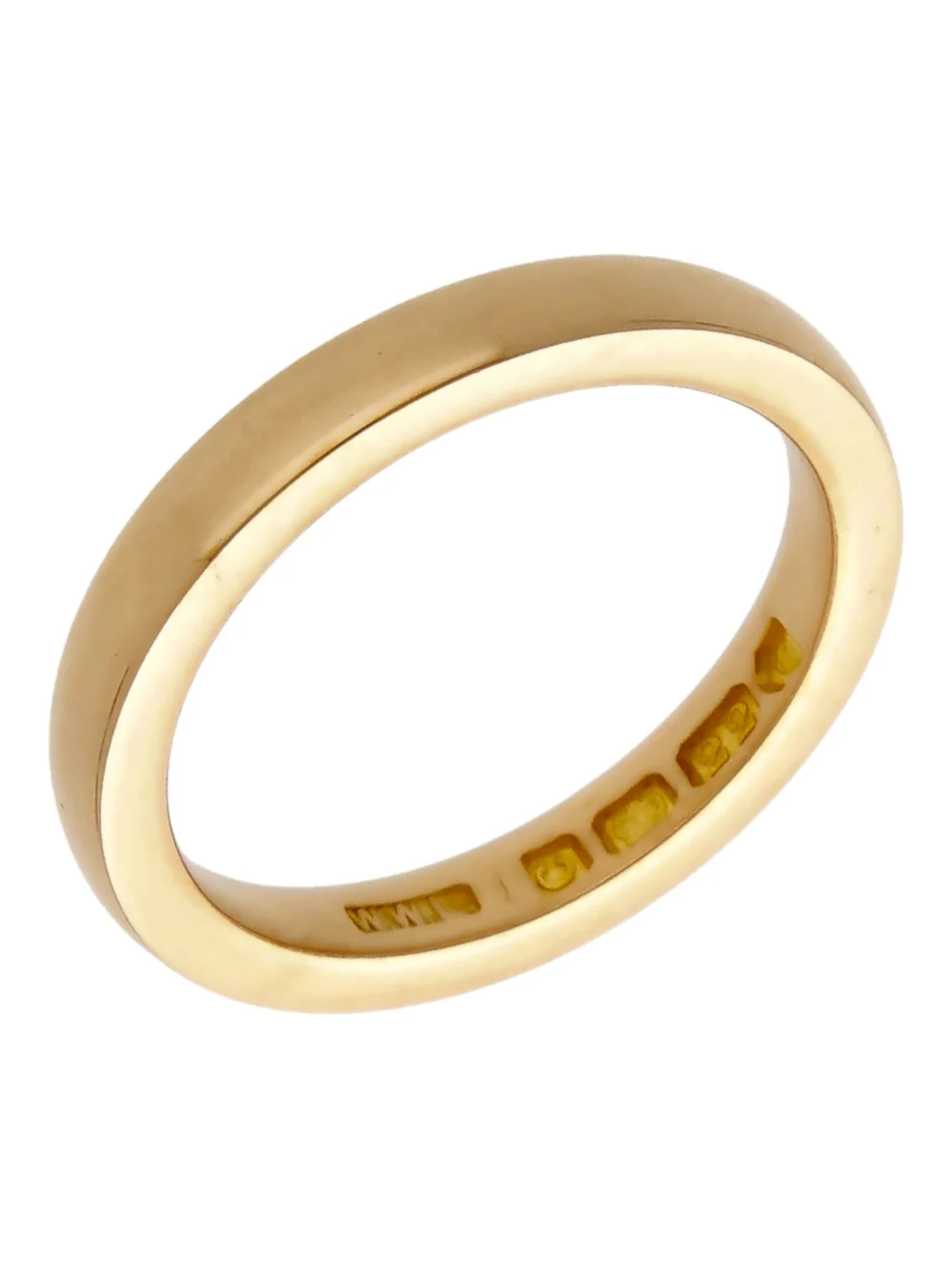 William May Vintage 1938 22ct Gold 3mm Wedding Ring, view 2