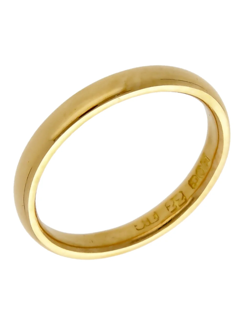 William May Vintage 1943 22ct Gold 3mm Wedding Ring, view 2