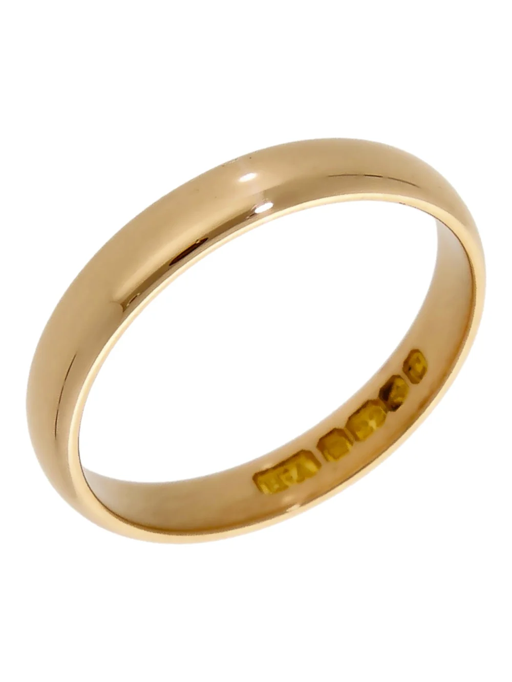 William May Vintage 1952 22ct Gold 3mm Wedding Ring, view 2