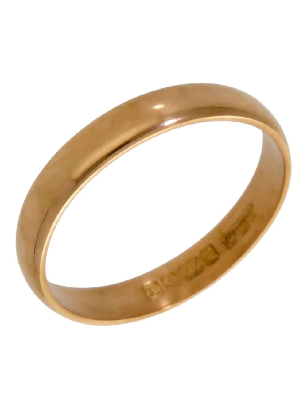 William May Vintage 1961 22ct Gold 3mm Wedding Ring, view 2