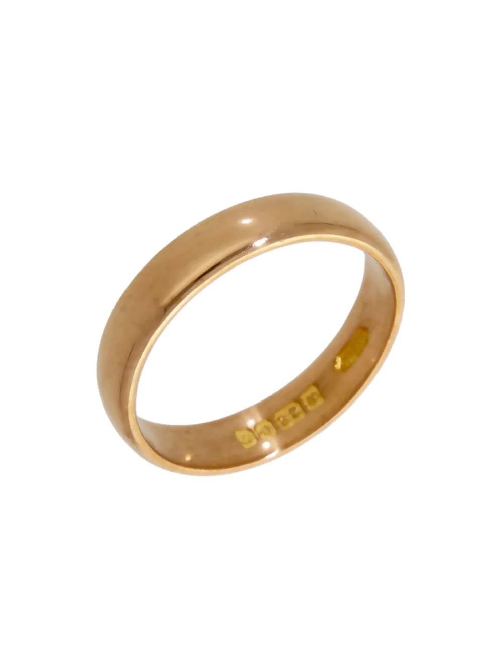 William May Vintage 1963 22ct Gold 4mm Wedding Ring, view 2