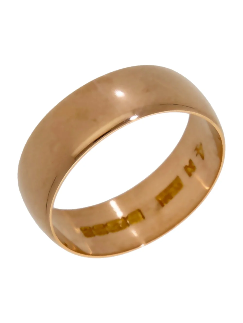 William May Vintage 1963 22ct Gold 6mm Wedding Ring, view 2
