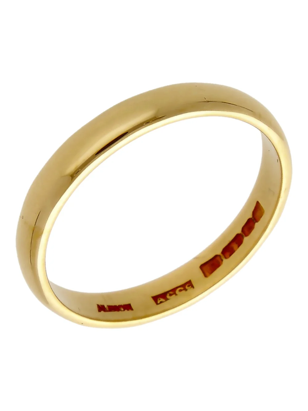 William May Vintage 1964 22ct Gold 3mm Wedding Ring, view 2