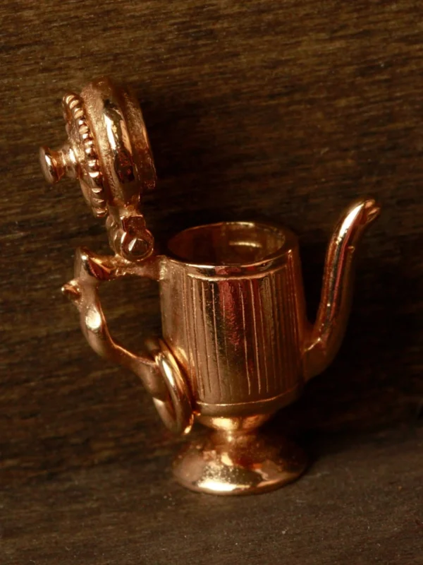 William May Vintage 1964 9ct Yellow Gold Coffee Pot Charm