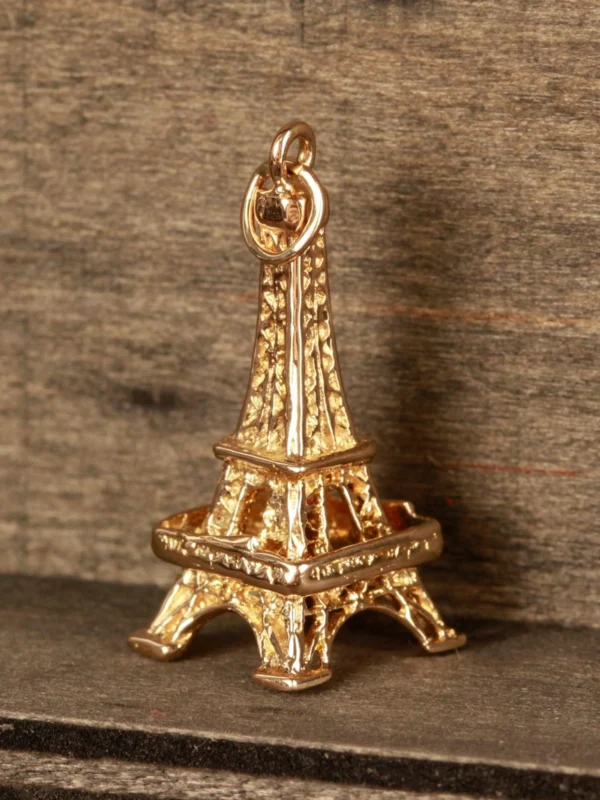 William May Vintage 1965 9ct Yellow Gold Eiffel Tower Charm