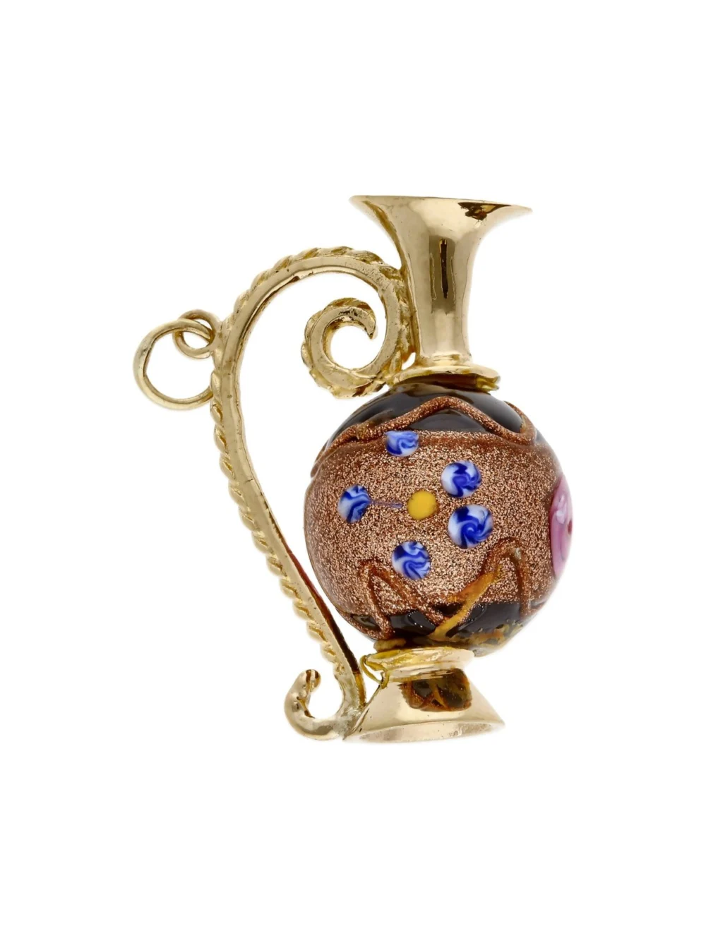 William May Vintage 1965 9ct Yellow Gold Vase Charm, view 2