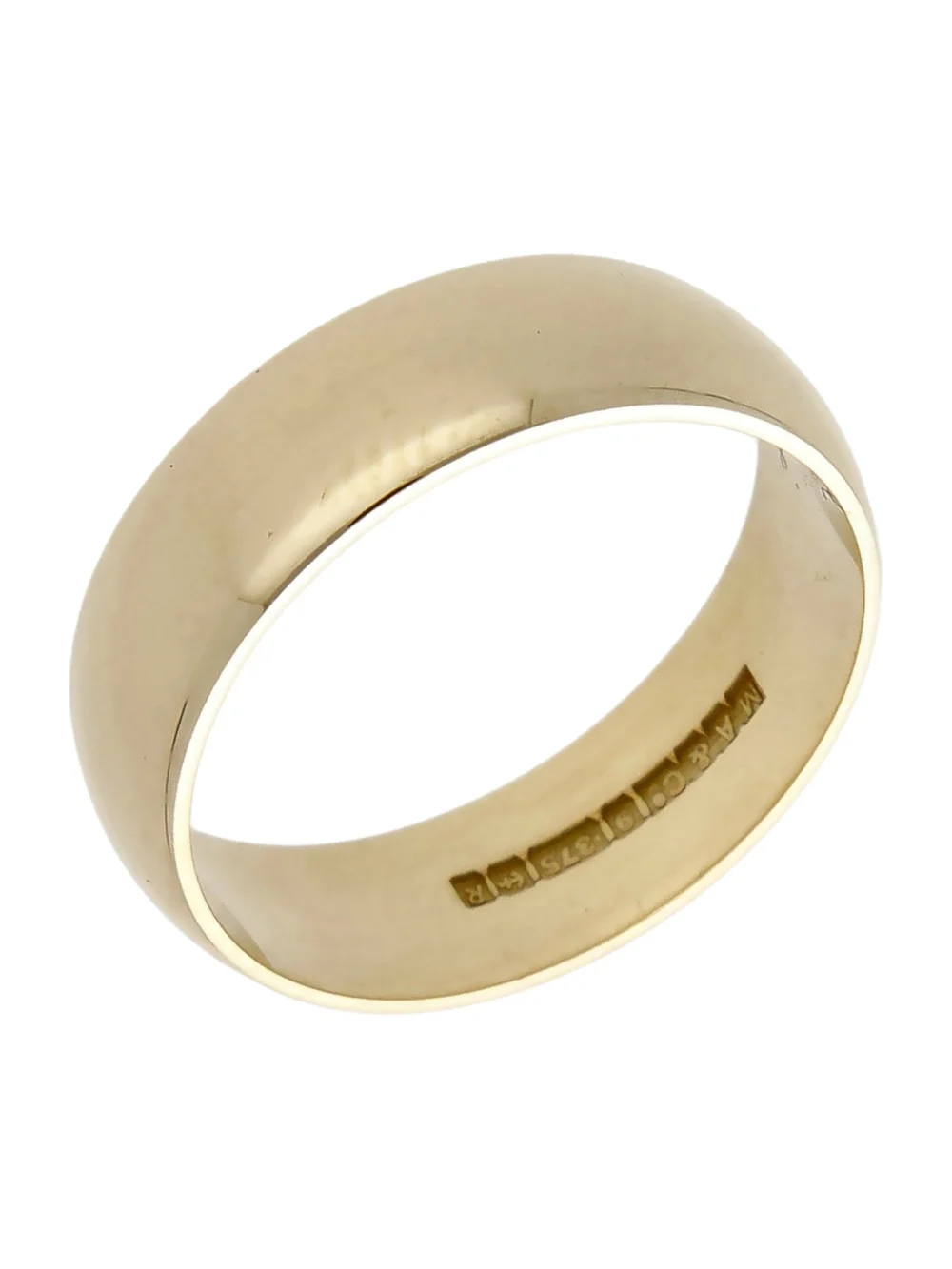 William May Vintage 1966 9ct Yellow Gold 6mm Wedding Ring, view 2