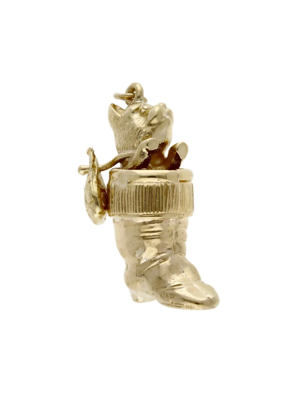 William May Vintage 1967 9ct Yellow Gold Dick Whittington Cat Charm, view 3