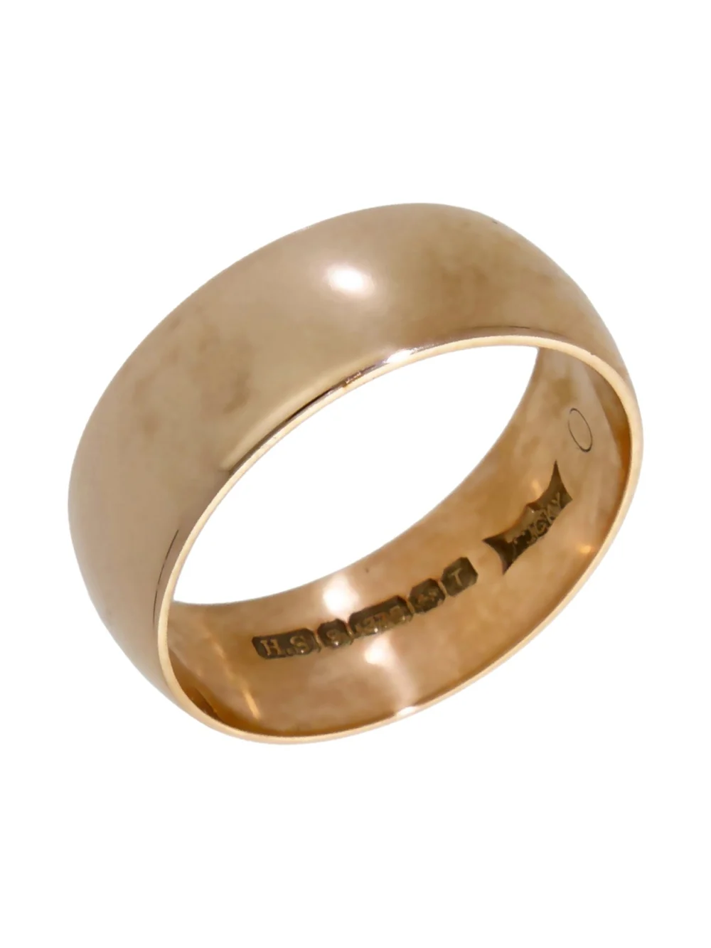 William May Vintage 1968 9ct Gold 7mm Wedding Ring, view 2